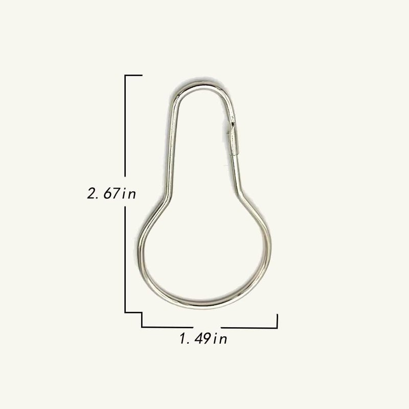 HLCM Shower Curtain Rings Hooks, Rust-Resistant Metal Shower Curtain Hooks, Stainless Steel Shower Curtain Rings for Bathroom Shower Curtain Rod (500) - Image 2